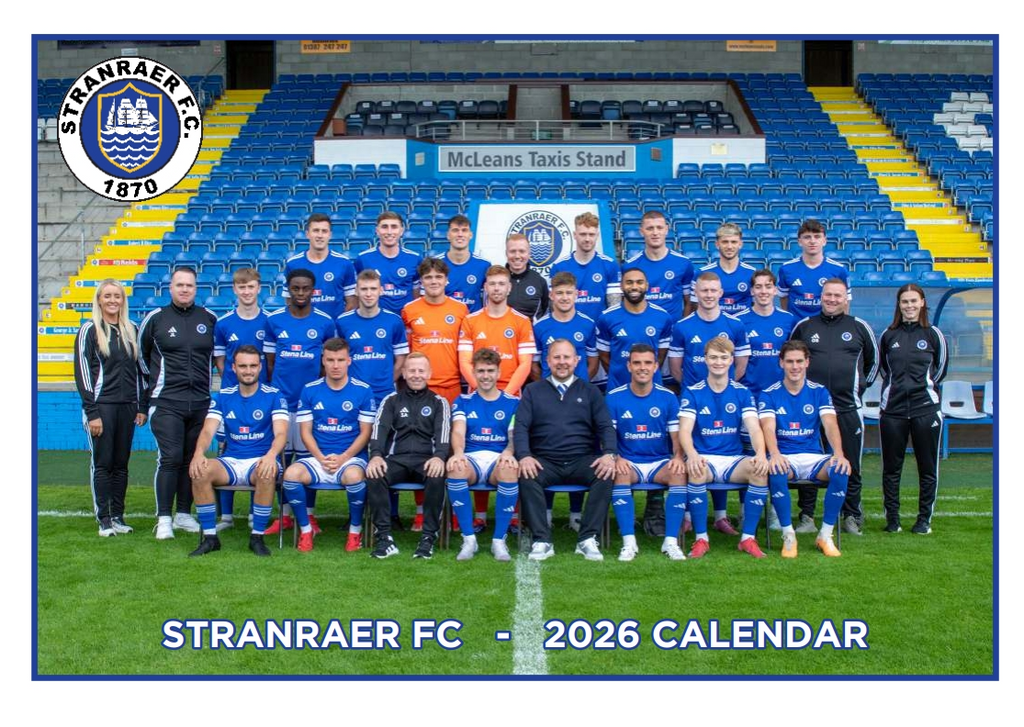 Stranraer FC 2026 Calendar